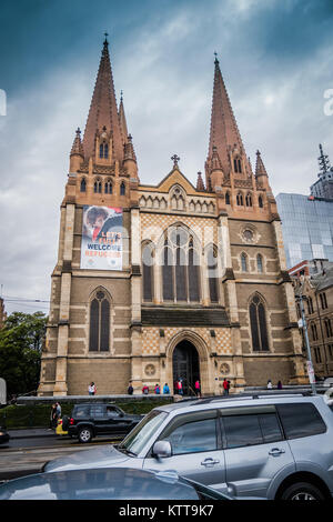 St. Paul Cathedral in Melbourne. Stockfoto