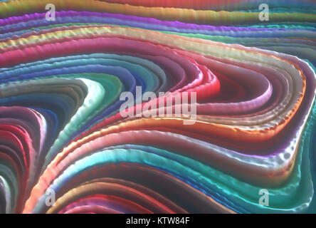 3D-Darstellung. Bunte 3D-geprägte Abstrakt Hintergrund. Stockfoto