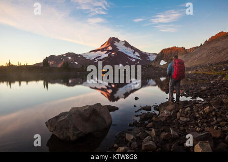 Backcountry Camping im Mount Jefferson Wilderness Area außerhalb Schwestern Oregon Stockfoto