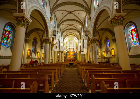 Kathedrale Basilica des Heiligen Franziskus von Assisi, Santa Fe, New Mexico Stockfoto