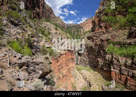 Bandelier National Monument, fällt weg Stockfoto