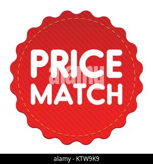 Preis match Tag label Stock Vektor