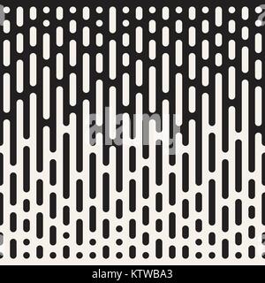 Vektor nahtlose unregelmäßige Linien. Halftone Schwarz und Weiß Übergang. Abstrakte trendy geometrische Muster Stock Vektor