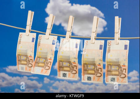 Euro-Banknoten-Hintergrund Stockfoto