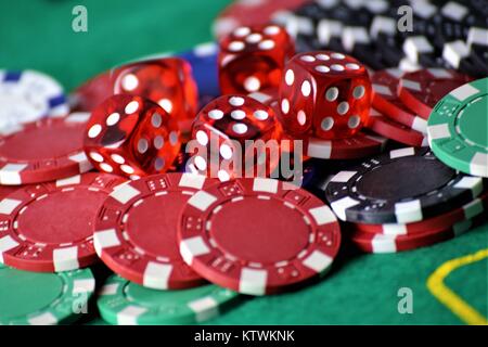 Ein Konzept Bild eines Poker Tisch Stockfoto