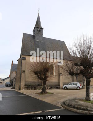 Pfarrkirche Notre Dame d Oe Frankreich Dezember 2017 Stockfoto