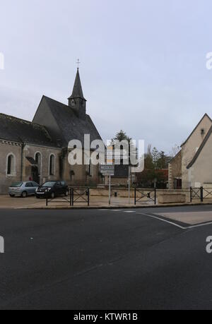 Pfarrkirche Notre Dame d Oe Frankreich Dezember 2017 Stockfoto