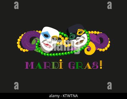 Poster zur Feier von Mardi Gras Stock Vektor