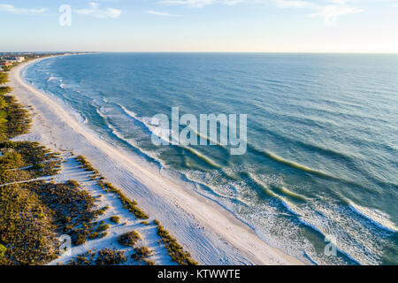 Anna Maria Island Florida, Holmes Beach, Golf von Mexiko, Luftaufnahme von oben, FL17121468d Stockfoto