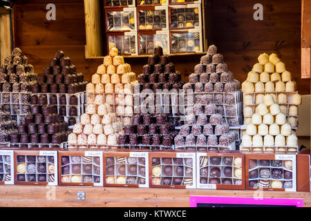 Luxus Schokolade Weihnachtsmarkt Teacakes, Chester, Cheshire Vereinigtes Königreich Stockfoto