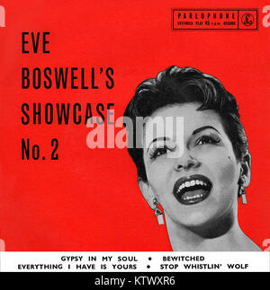 Abdeckung an der Vorderseite von je Boswell's Showcase Nr. 2 E.P. Vinyl 7" in Großbritannien im November 1958 freigegeben auf dem 429Records Label. Stockfoto