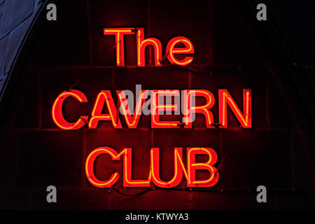 Den Cavern Club ist ein Rock'n'Roll Club in Liverpool, England (10 Mathew Street Liverpool L2 6RE). Von 1961 bis 1963 Die Beatles gemacht 292 Auftritte Stockfoto