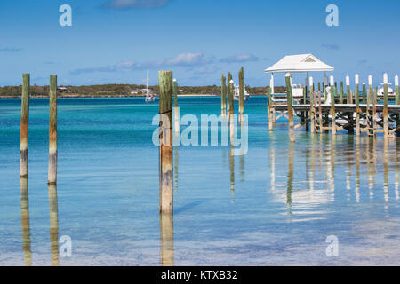 Tihiti Strand, Elbow Cay, Abaco Islands, Bahamas, Karibik, Mittelamerika Stockfoto