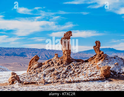 Las Tres Marias Bildung, Valle de la Luna (Tal des Mondes), San Pedro de Atacama, Atacama-wüste, Antofagasta Region, Chile, Südamerika Stockfoto