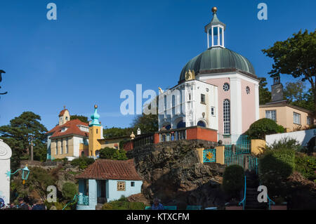 Portmeirion, Gwynedd, Wales, Vereinigtes Königreich, Europa Stockfoto