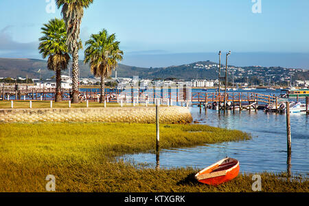 Blick über den See auf die Knysna Südafrika Stockfoto