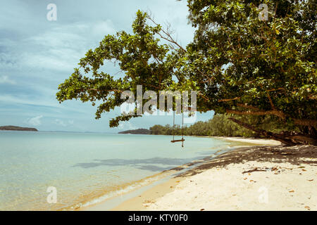 Paradies Schwingen auf einer Insel in der Nähe von Kambodscha Sihanoukville. Stockfoto