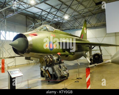 Ein English Electric Lightning F2A auf der Fortune Museum der Flug in Schottland Stockfoto