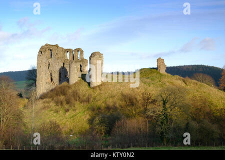 Clun Castle, Shropshire, England Stockfoto