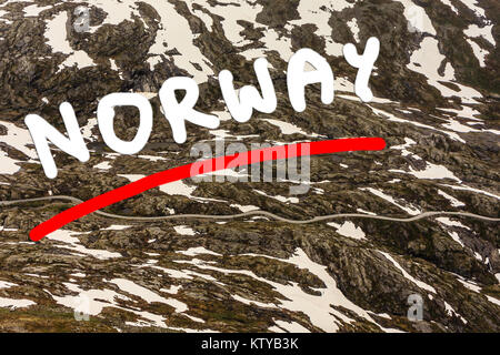 Die Nibbevegen Straße bis zum Dalsnibba Berg, Norwegen Stockfoto