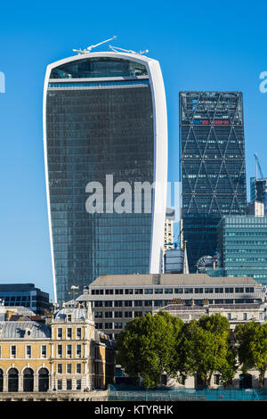 20 Fenchurch Street Gebäude, kommerzielle Wolkenkratzer im Finanzviertel der Stadt London, England, Großbritannien Stockfoto