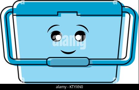 Kawaii portable Kühlschrank Vector Illustration Stock Vektor