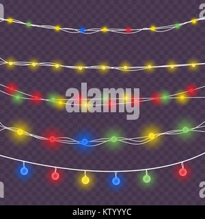 Weihnachten bunte Lichter Stock Vektor