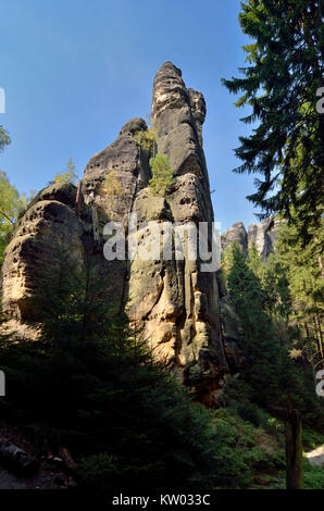 Elbsandsteingebirge, Sächsische Schweiz, rauschende Torwart, Sächsische Schweiz, Rauschentorwächter Stockfoto