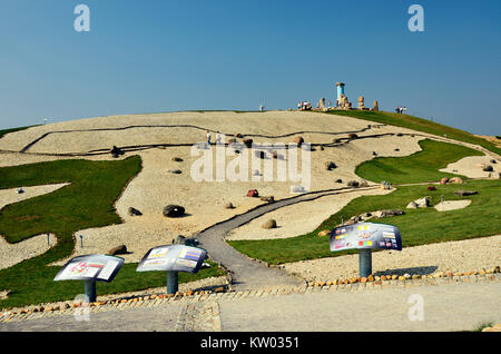 Oberlausitz, erratische Block park Nochten, Findlingspark Nochten Stockfoto