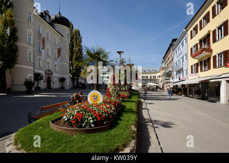 Osttirol Llenz, Hauptplatz mit Rathaus, Hauptplatz mit Rathaus Stockfoto