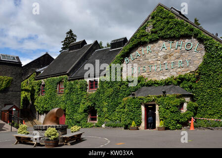 Schottland, Highlands, Whisky Destillerie Blair Athol in Pitlochry, Schottland, Highlands, Blair Athol Whiskybrennerei in Pitlochry Stockfoto