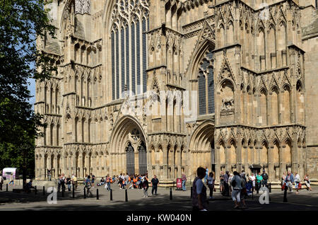 England, York, gotische Kathedrale in der Altstadt, York, gotische Kathedrale in der Altstadt Stockfoto