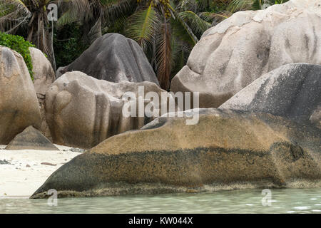 Der Strand Anse Source D'Argent, La Digue, Seychellen Stockfoto