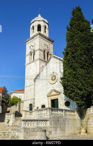 Kirche von St. Nikolaus in Cavtat, Kroatien. Stockfoto