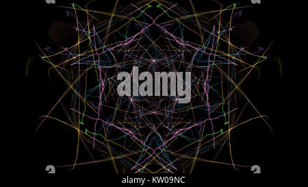 Symmetrische und farbenfrohen Design durch digitale Grafik gemacht. Seide Symmetrie Serie. Stockfoto