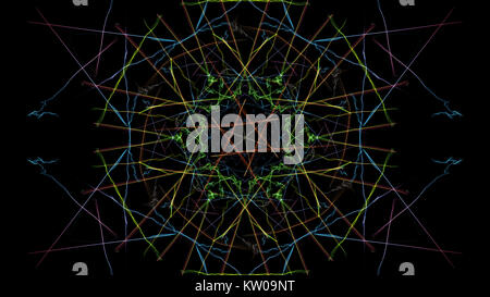 Symmetrische und farbenfrohen Design durch digitale Grafik gemacht. Seide Symmetrie Serie. Stockfoto