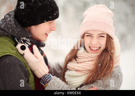 Cute Winter Mützen Stockfoto