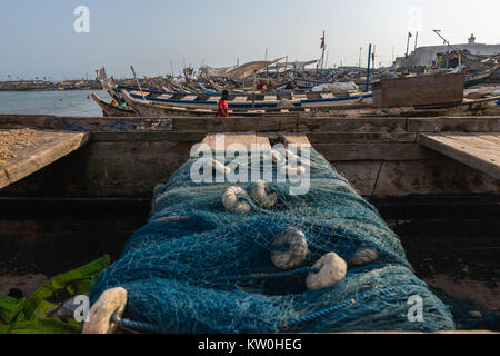 Fischerboote bei Jamestown Fischerdorf, Jamestown, Accra, Ghana Stockfoto