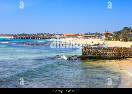 Ponta Sino Beach, Santa Maria, Insel Sal, Salina, Kap Verde, Afrika Stockfoto