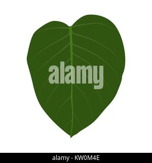 Bunte naturalistischen grüne Blätter am Zweig. Vektor Illustratio Stock Vektor