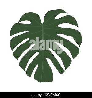 Bunte naturalistischen grüne Blätter am Zweig. Vektor Illustratio Stock Vektor