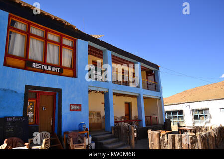 Restaurant im Dorf Komic, Spiti Valley Stockfoto