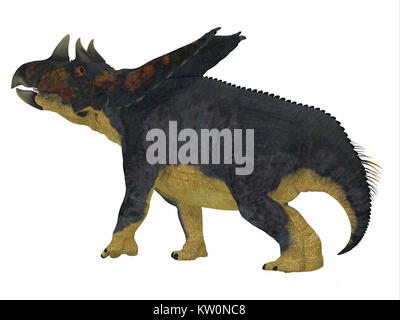 Chasmosaurus Dinosaurier Schwanz - chasmosaurus war ein Pflanzenfresser ceratopsian Dinosaurier, die in Alberta, Kanada in der Kreidezeit lebten. Stockfoto