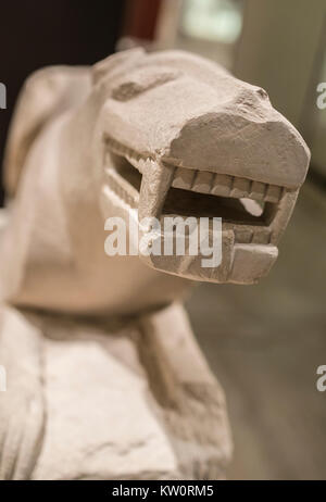 Madrid, Spanien - 10. November 2017: Löwin von Baena, die Iberische Kultur. Mund detail. Nationales Archäologisches Museum, Madrid Stockfoto