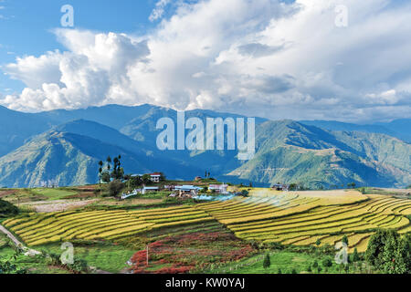 Bauernhof in Bhutan östlichen Berge Stockfoto