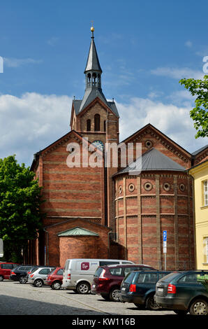 Peitz, niedrige lauwarm Sitz, Evangelische Stadtkirche, Niederlausitz, evangelische Stadtkirche Stockfoto