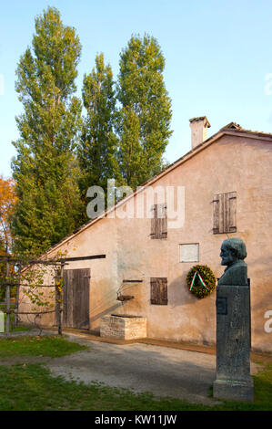 Italien, Emilia Romagna, Roncole bei Fidenza, Geburtshaus des Komponisten Giuseppe Verdi Stockfoto