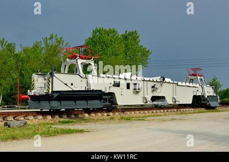 Der Tagebau Technologie, geringe lauwarm Sitz, neue Dorf, Gleirs?cker in der Erfahrung park Teich Land, Tagebautechnik, Niederlausitz, Neuendorf, Stockfoto