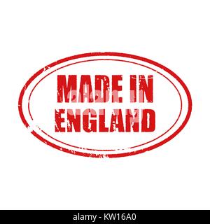 Vektor hergestellt in England Stempel. informative Illustration, Werbung und Marketing Hintergrund Stock Vektor