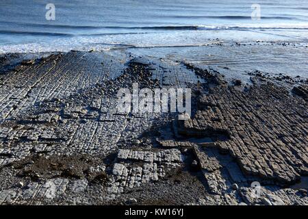 Rock Plattformen Wellenschnitt Plattform Llantwit Major Strand Colhuw Strand Vale von Glamorgan Wales Cymru GROSSBRITANNIEN GB Stockfoto